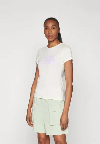 Футболка с принтом EASY TEE The North Face, цвет white dune/icy lilac garment