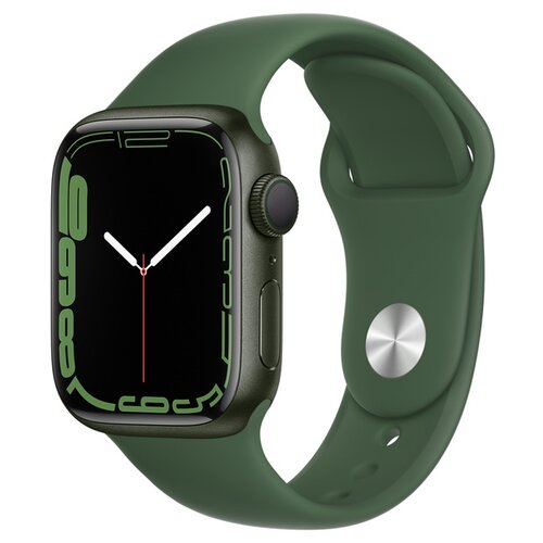 Умные часы Apple Watch Series 7 41mm Aluminium with Sport Band RU, зеленый клевер, R
