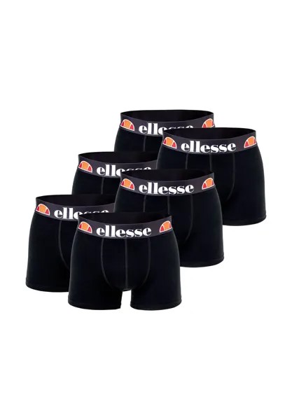 Мужские боксеры HALI, 6 шт. - модные плавки, логотип, хлопок стрейч ellesse, черный