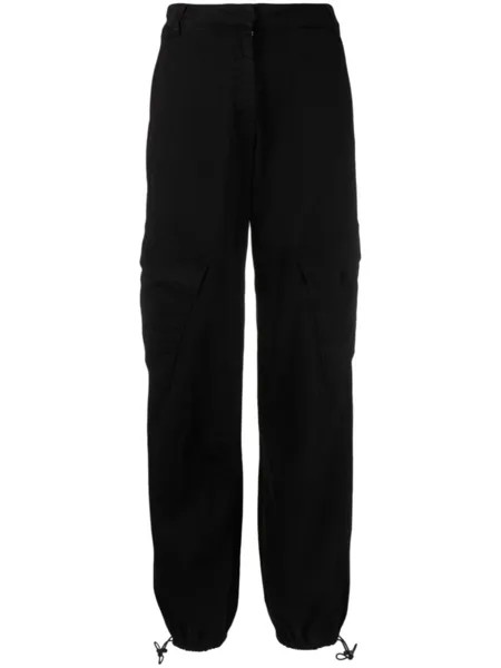 Versace Jeans Couture брюки карго с нашивкой-логотипом, черный