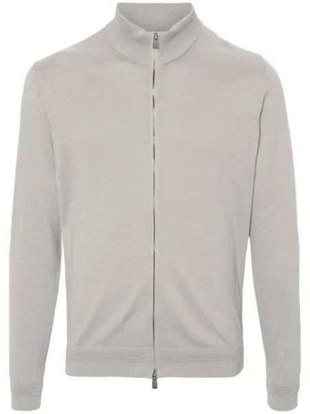 Corneliani кардиган с высоким воротником, нейтральный цвет