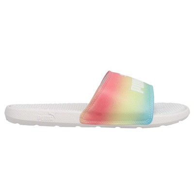Puma Cool Cat Bx Bright Ombre Tie Dye Slide Молодежные белые повседневные сандалии для девочек 38