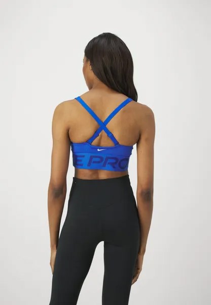 Спортивный бюстгальтер средней поддержки INDY PLUNGE BRA BOLD Nike, синий