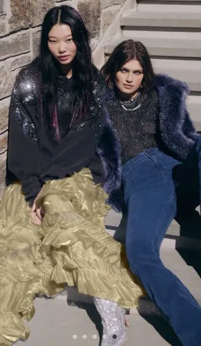 Толстовка Free People Glam, украшенная бисером и пайетками, худи XS