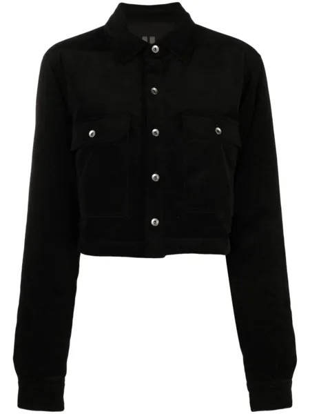 Rick Owens DRKSHDW укороченная вельветовая куртка, черный