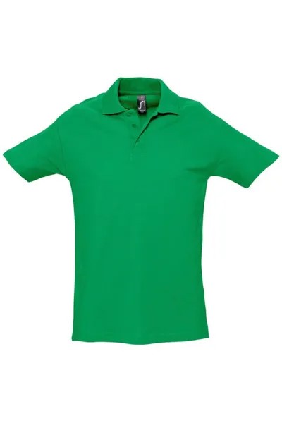 Рубашка-поло из тяжелого материала с короткими рукавами Spring II SOL'S, зеленый