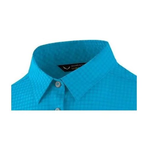 Рубашка с коротким рукавом туристическая Salewa 2018 PUEZ MINICHECK DRY W S/S SRT hawaiian blue (EUR:42/36)