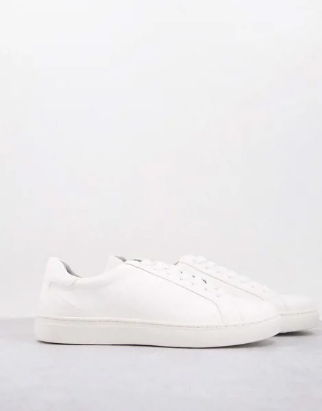 Белые кроссовки на шнуровке Topman-Белый