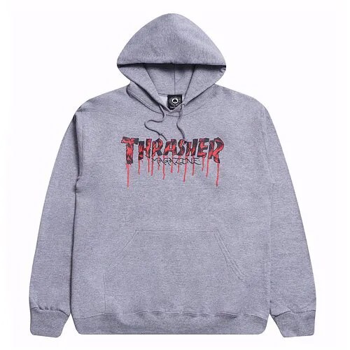 Худи Thrasher Blood Drip Logo Hood Gray / XL