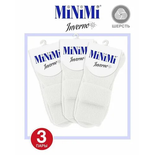 Носки MiNiMi, 3 пары, размер 0 (one size), белый, экрю