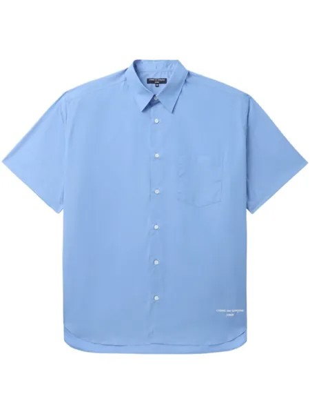 Comme des Garçons Homme поплиновая рубашка, синий