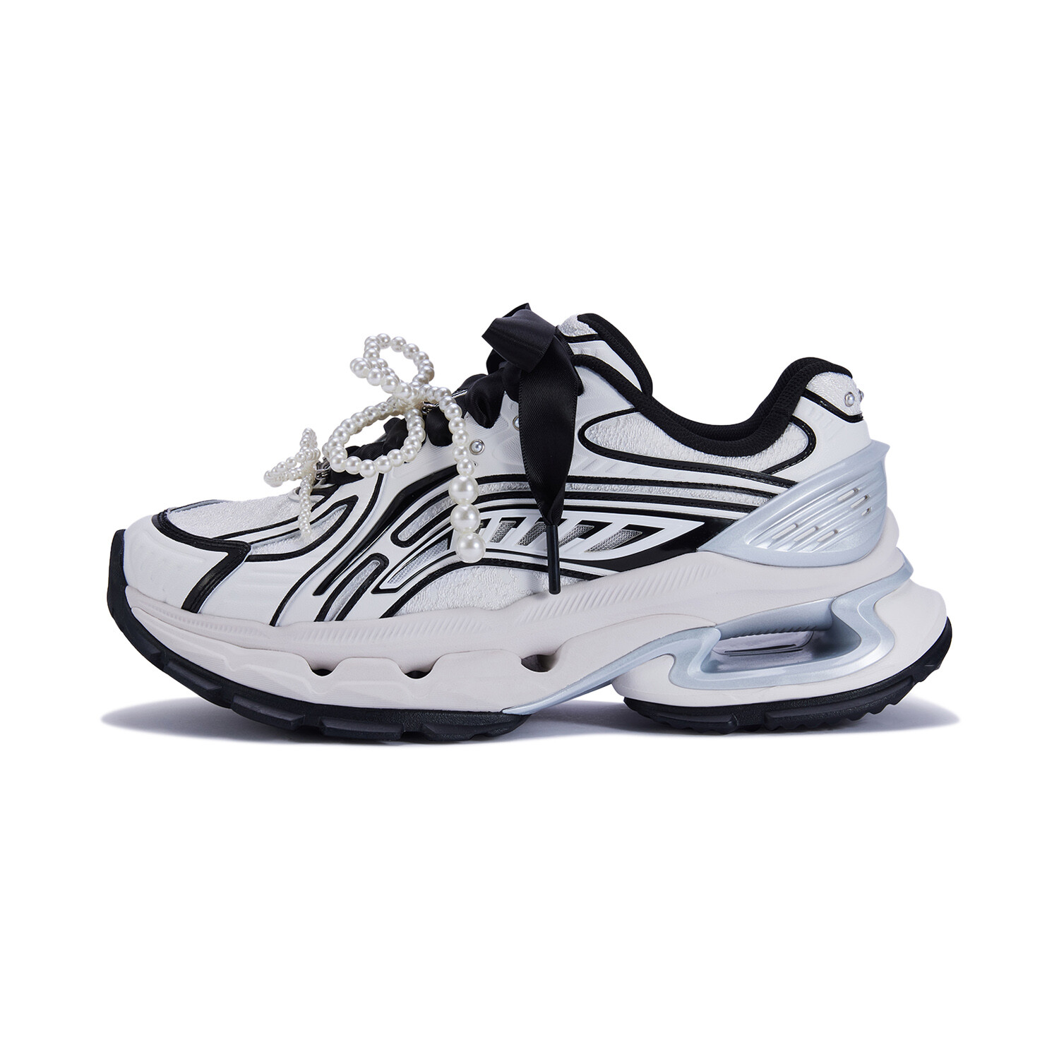 Кроссовки LiNing Furious Rider BOW Lifestyle Shoes Women's Low-top White, цвет Champagne White