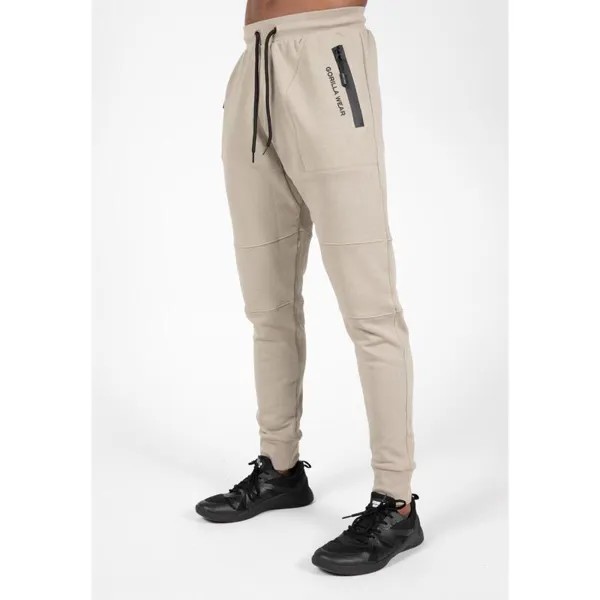 GORILLA WEAR Мужские длинные спортивные брюки для фитнеса Newark Beige