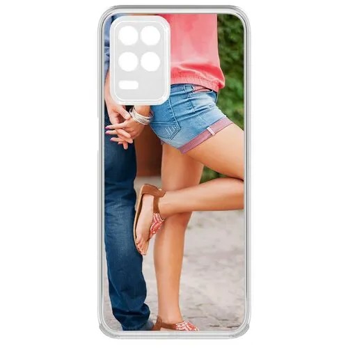 Чехол-накладка Krutoff Clear Case Босоножки женские для Realme 8 5G