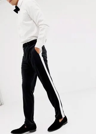 Черные брюки скинни под смокинг ASOS DESIGN-Черный