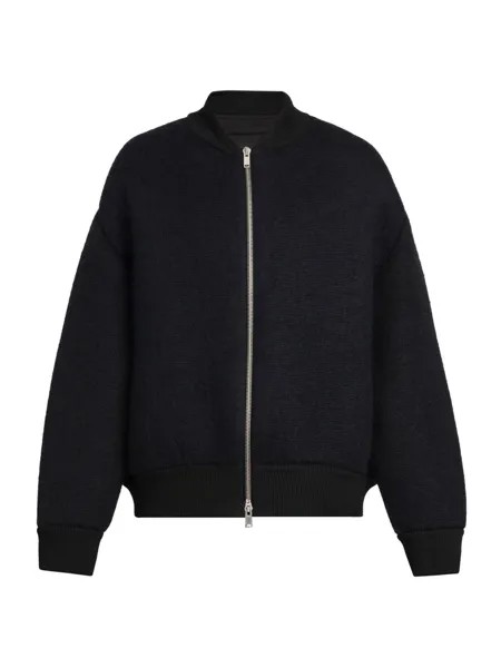 Кардиган на молнии из смеси альпаки Jil Sander, черный