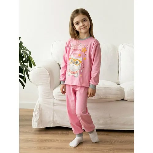 Пижама Утенок, брюки, размер 98, розовый