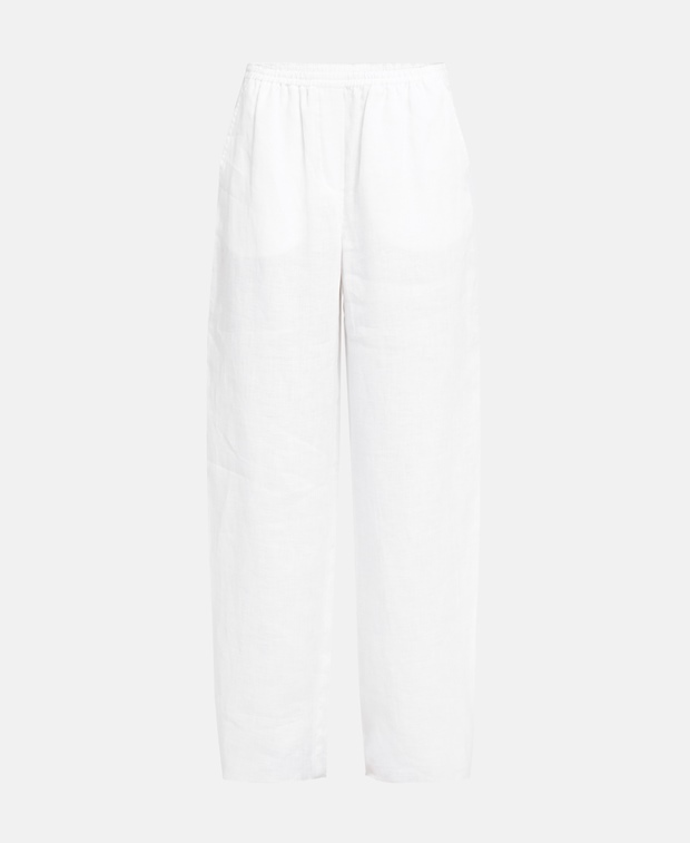 Льняные брюки Emporio Armani, белый