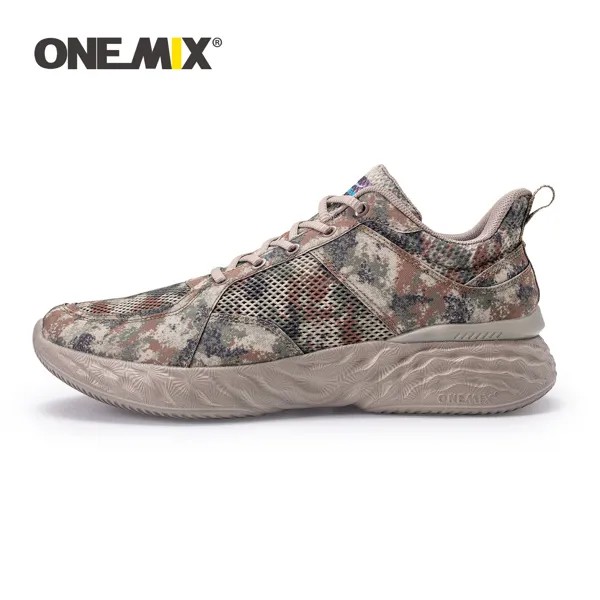 Мужские кроссовки для военной тренировки ONEMIX, 2021, летняя мягкая армейская спортивная обувь, дышащая сетчатая камуфляжная прогулочная обувь, кроссовки
