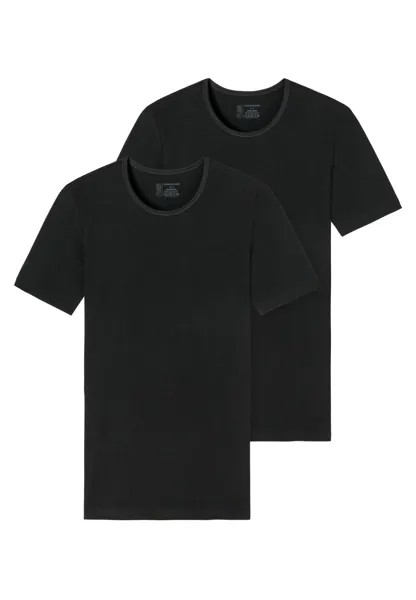 Майка Schiesser/Shirt Kurzarm 95/5 Organic Cotton, черный