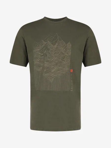 Футболка мужская Salomon Outlife Mountain, Зеленый