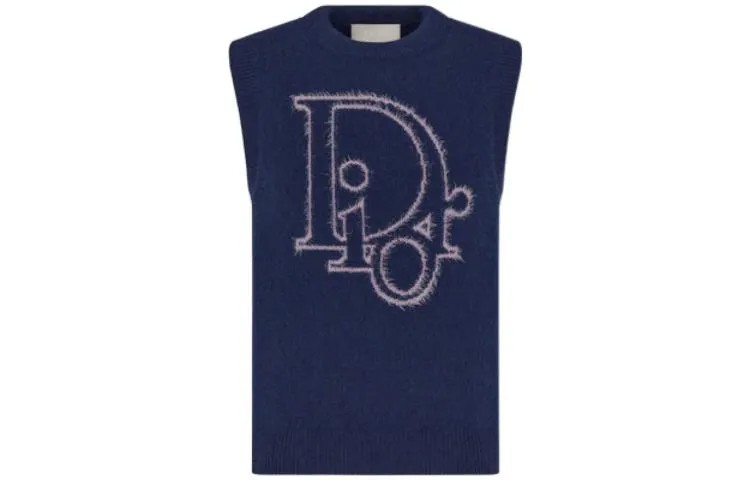 Кашемировый свитер мужской синий Dior, синий