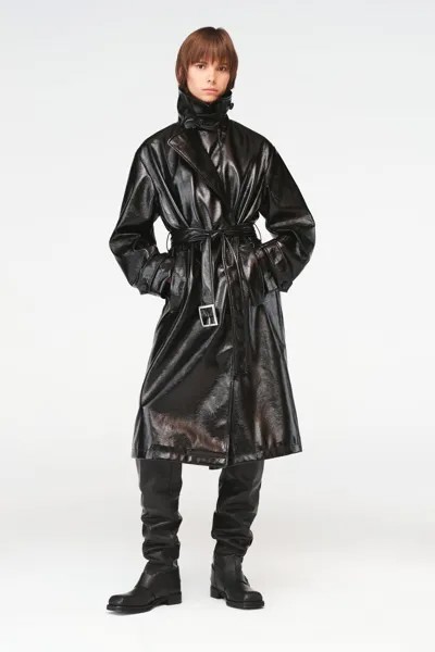 Тренч Стивена Майзеля с поясом ZARA, черный