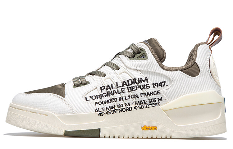 Кроссовки palladium Skateboarding Shoes Men Low-top White/Olive, белый