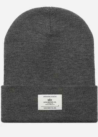 Шапка Alpha Industries Essential Beanie, цвет серый