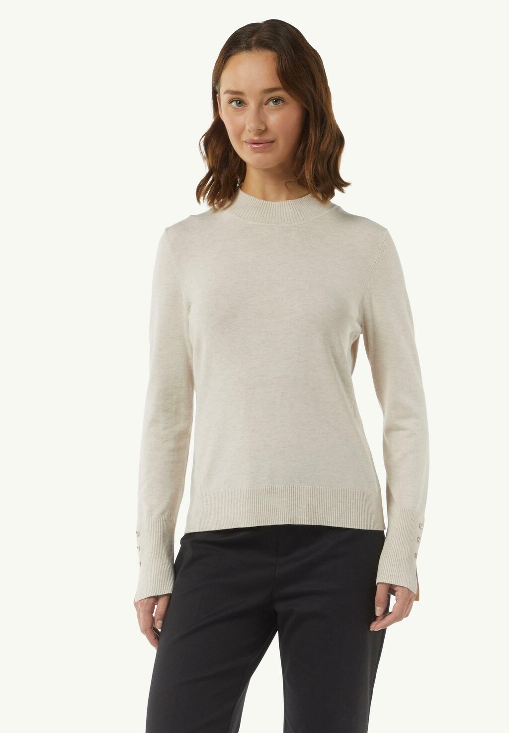Джемпер FEINER MIT TURTLENECK comma, цвет Mottled Beige