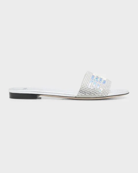 Сандалии Crystal Logo Flat Resort Fendi