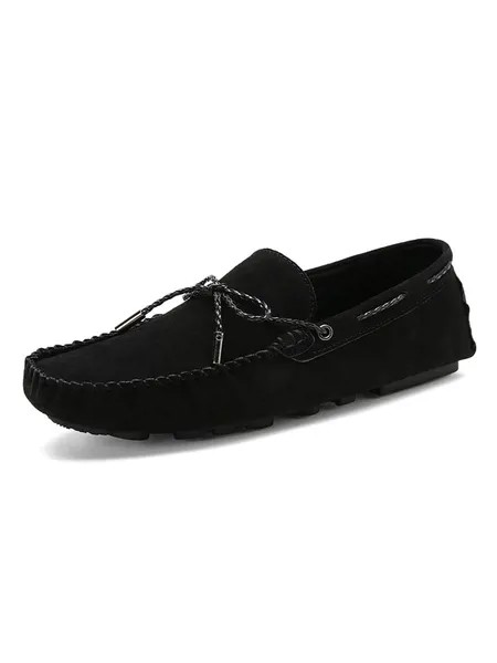 Milanoo Men's Lace Up Driving Moccasin Loafers