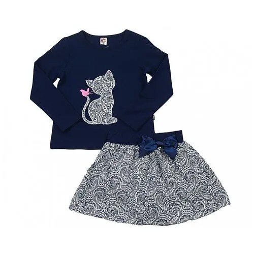 Комплект одежды  Mini Maxi для девочек, легинсы и футболка, повседневный стиль, размер 92, синий