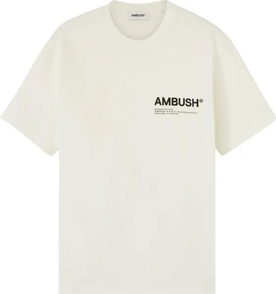 Футболка Ambush Jersey Workshop T-Shirt 'Clou Ddancer/Black', кремовый