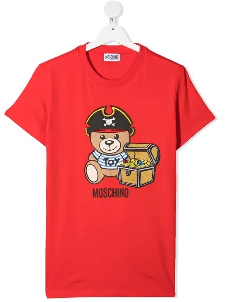 Moschino Kids футболка с короткими рукавами и принтом