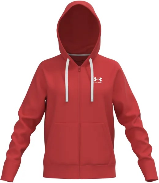 Толстовка женская Under Armour Rival Terry Fz Hoodie красная XS