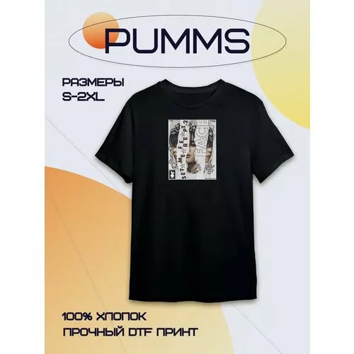 Футболка, размер M, черный