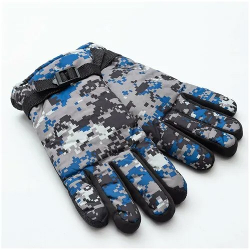 Перчатки Minaku, размер 25, хаки, голубой