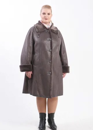 Дубленка женская TreVery 55207-c серая 62 RU