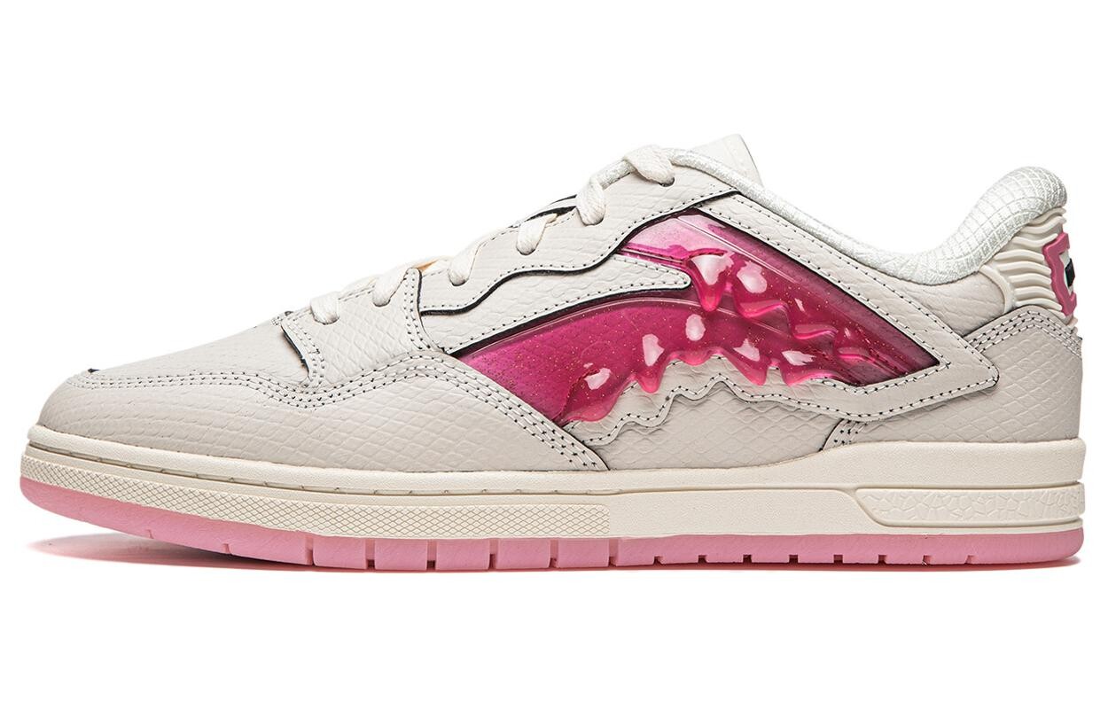 Кроссовки LiNing Wave Pro Skateboarding Shoes Unisex Low-top Off-white / Concubine Pink, розовый