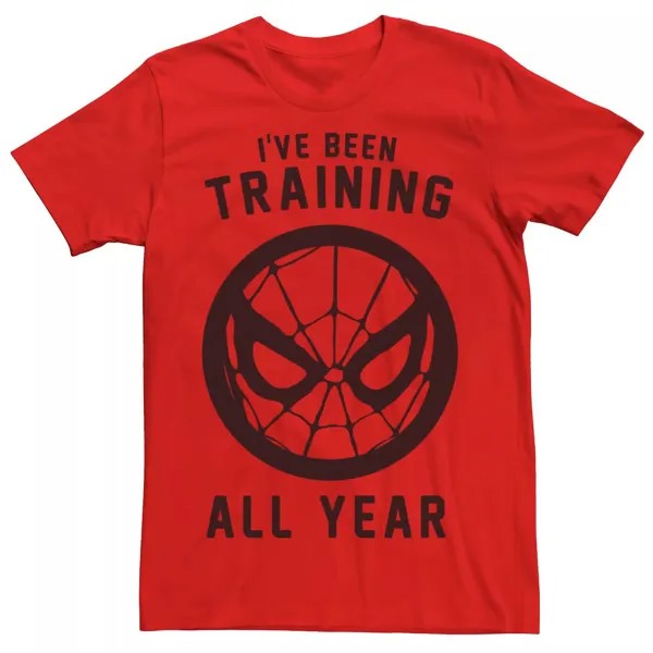 Мужская футболка с логотипом «Человек-паук, я тренировался круглый год» Marvel