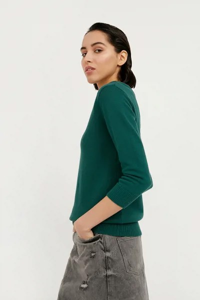 Пуловер женский Finn Flare BAS-10102 зеленый M
