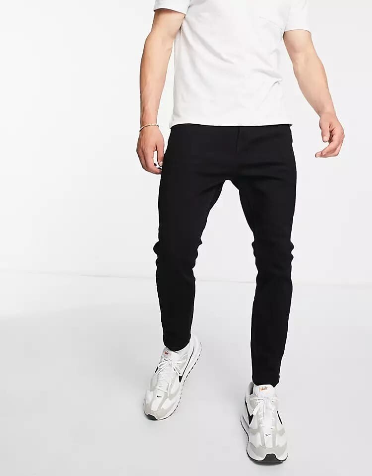 Джинсы Pull&bear базовые Carrot Fit, черный