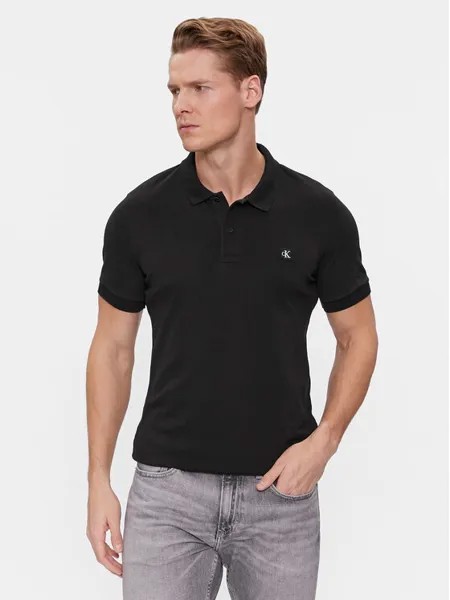 Рубашка-поло узкого кроя Calvin Klein, черный