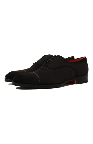 Замшевые оксфорды Santoni