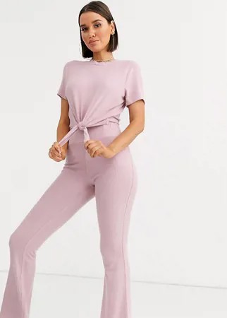 Розовые брюки в рубчик из комплекта Loungeable mix & match-Розовый