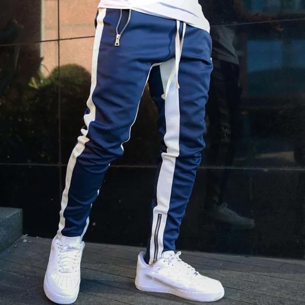 Mens Joggers случайные брюки Фитнес спортивная костюма Боттомс Тощий Sweatpants Брюки Брюки Трек Брюки