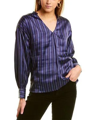 Женская атласная блузка с v-образным вырезом Garrie B