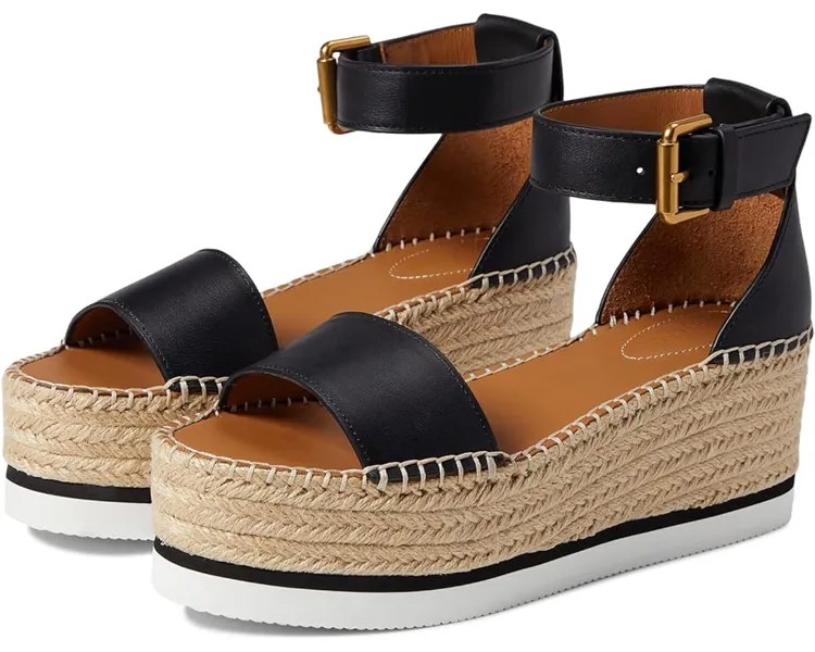Туфли See by Chloe Glyn Espadrille Wedge Platform, черный