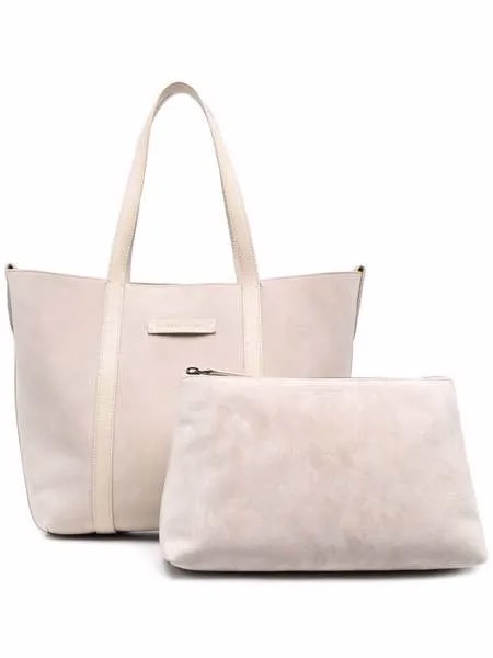 Brunello Cucinelli сумка-тоут с нашивкой-логотипом